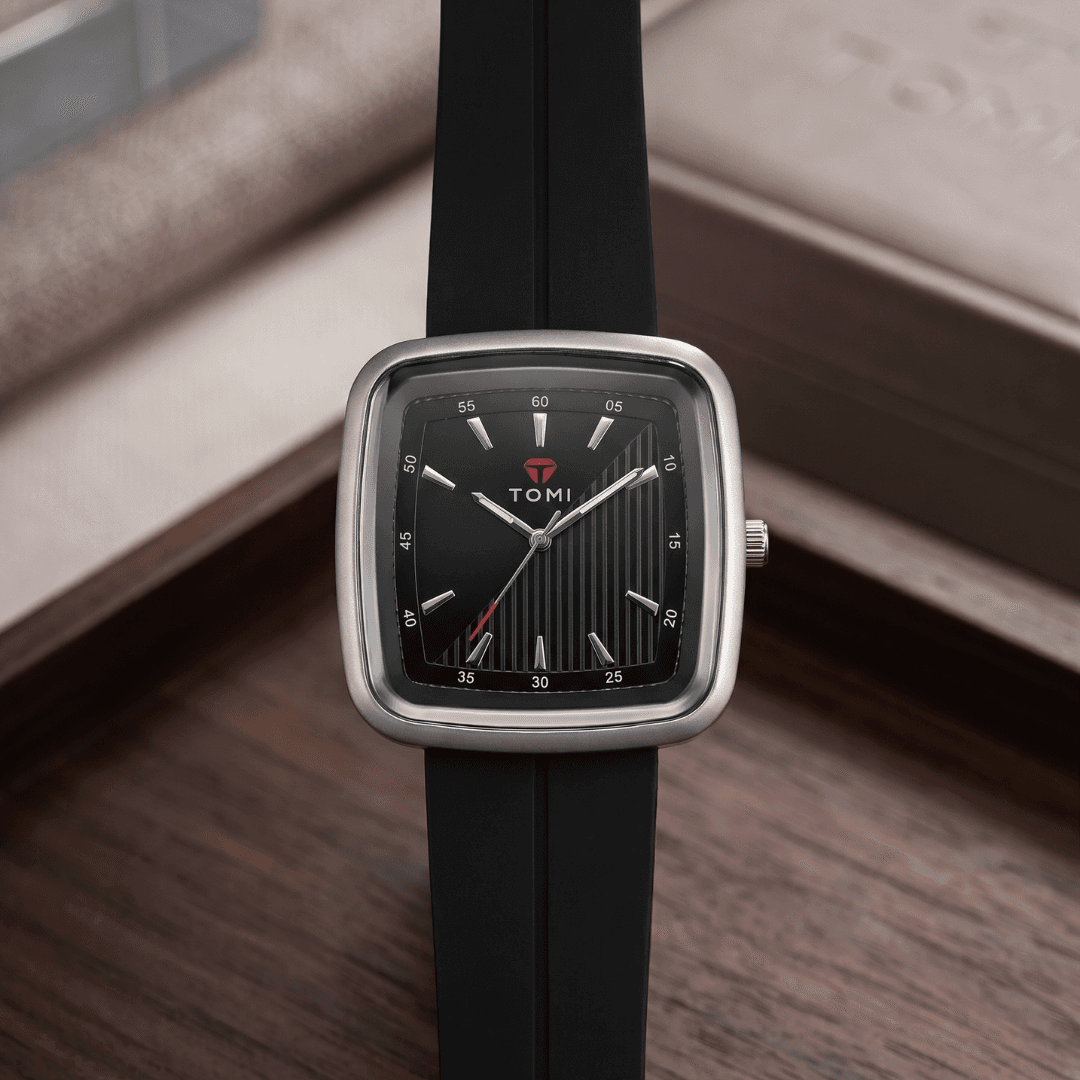 TOMI Square Watch | Silicone Strap with Magnetic Lock
